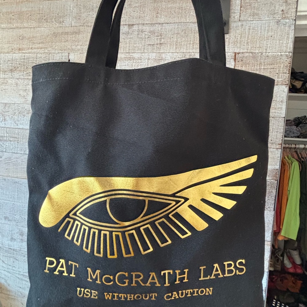 Pat McGrath Luxe Black and Gold Graphic Tote + other items